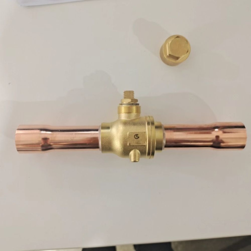 Messing 3/8 Kühlkugelventil Präzisionsanpassung DN4 Ventil Zwei Griffe für 0 ~ 4,5 MPa