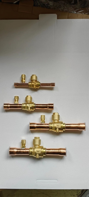 Messing 3/8 Kühlkugelventil Präzisionsanpassung DN4 Ventil Zwei Griffe für 0 ~ 4,5 MPa